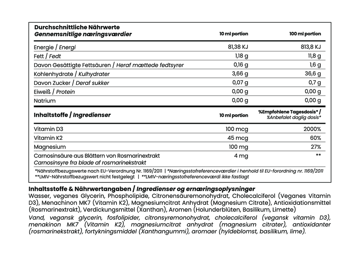 Liposomal Vitamin D3 with Magnesium and K2