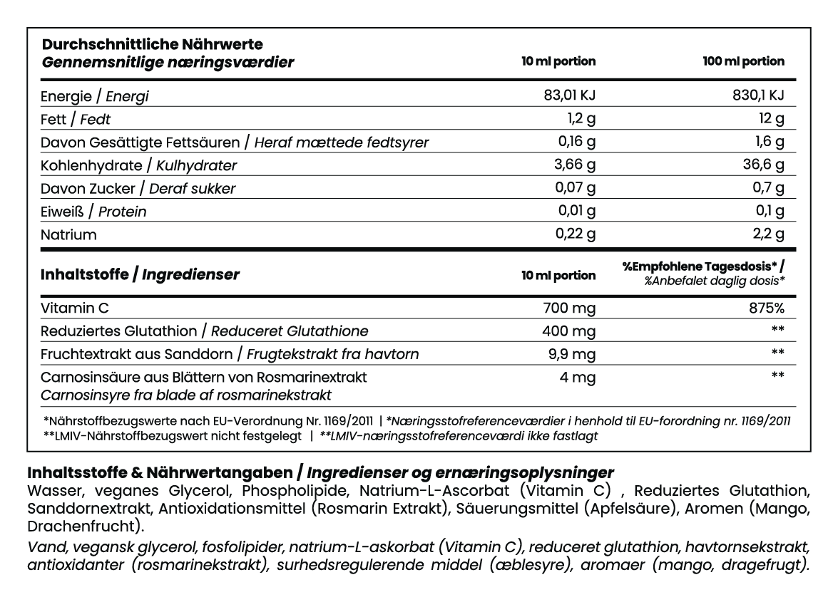 Liposomalt Glutathion med C-vitamin