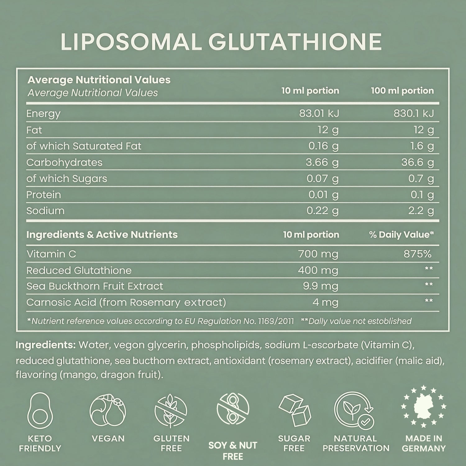 Skin &amp; Cellular Protection Liposomal Glutathione + Vitamin C | Orlique