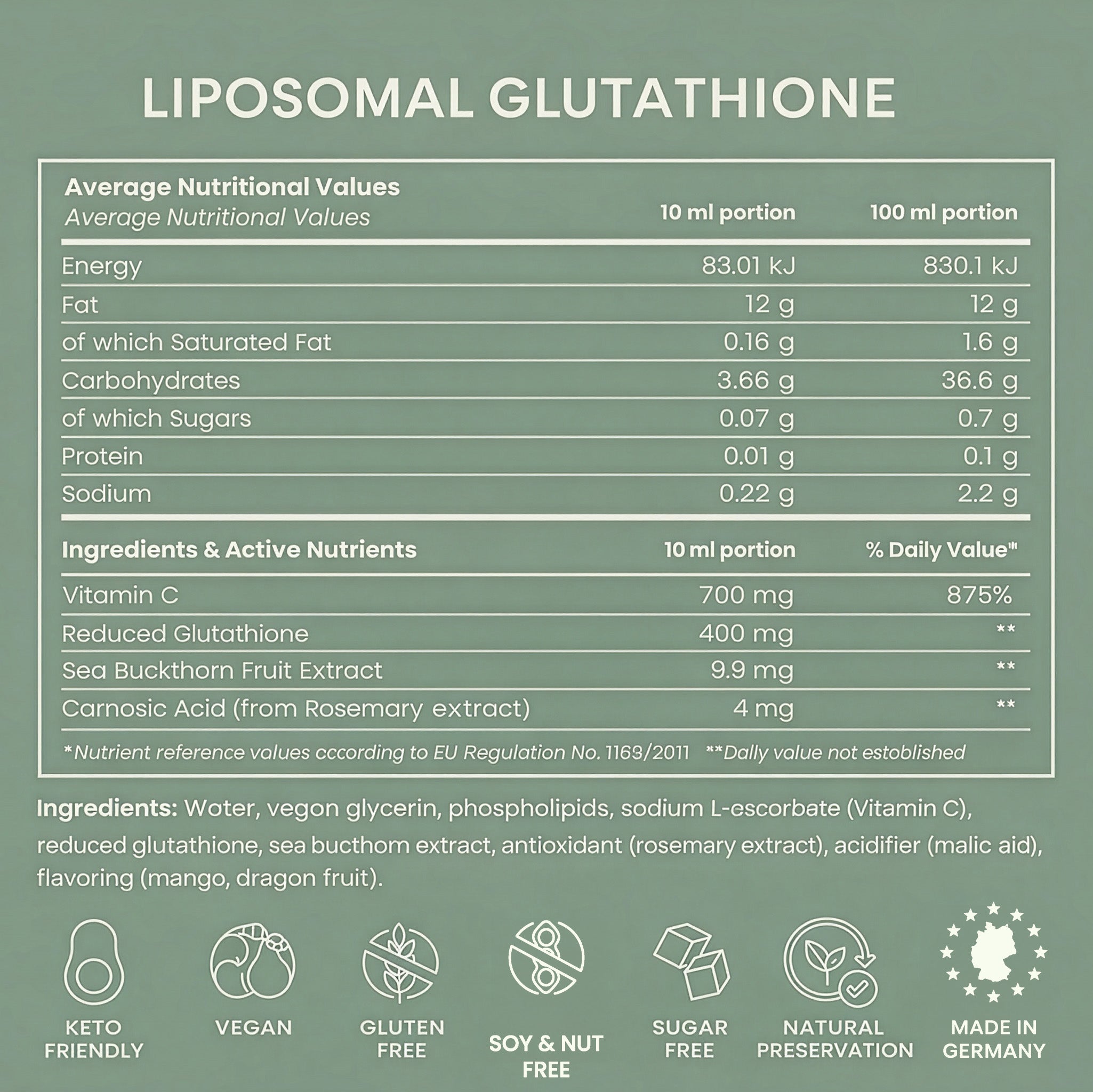 Skin &amp; Cellular Protection Liposomal Glutathione + Vitamin C | Orlique