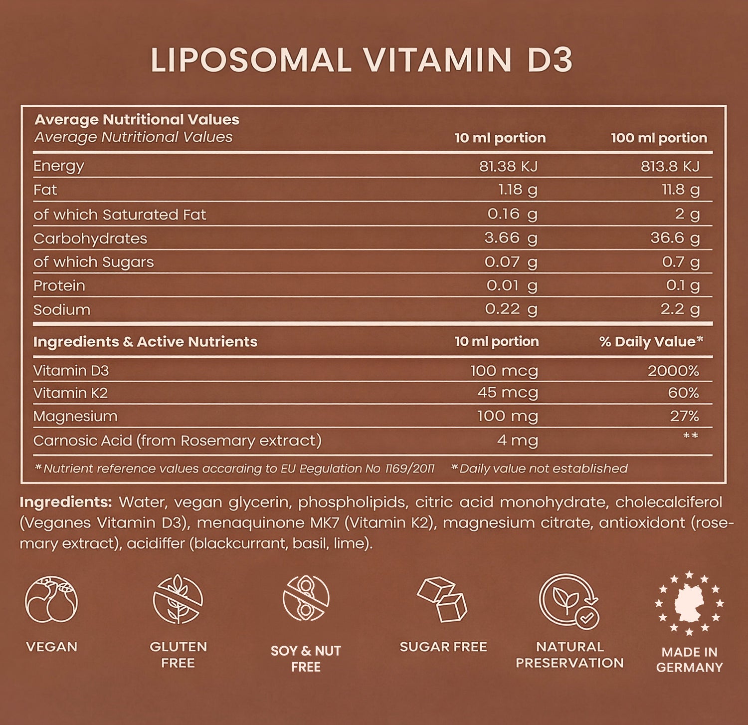 Energy &amp; Immunity Liposomal Vitamin D3 with Magnesium and K2