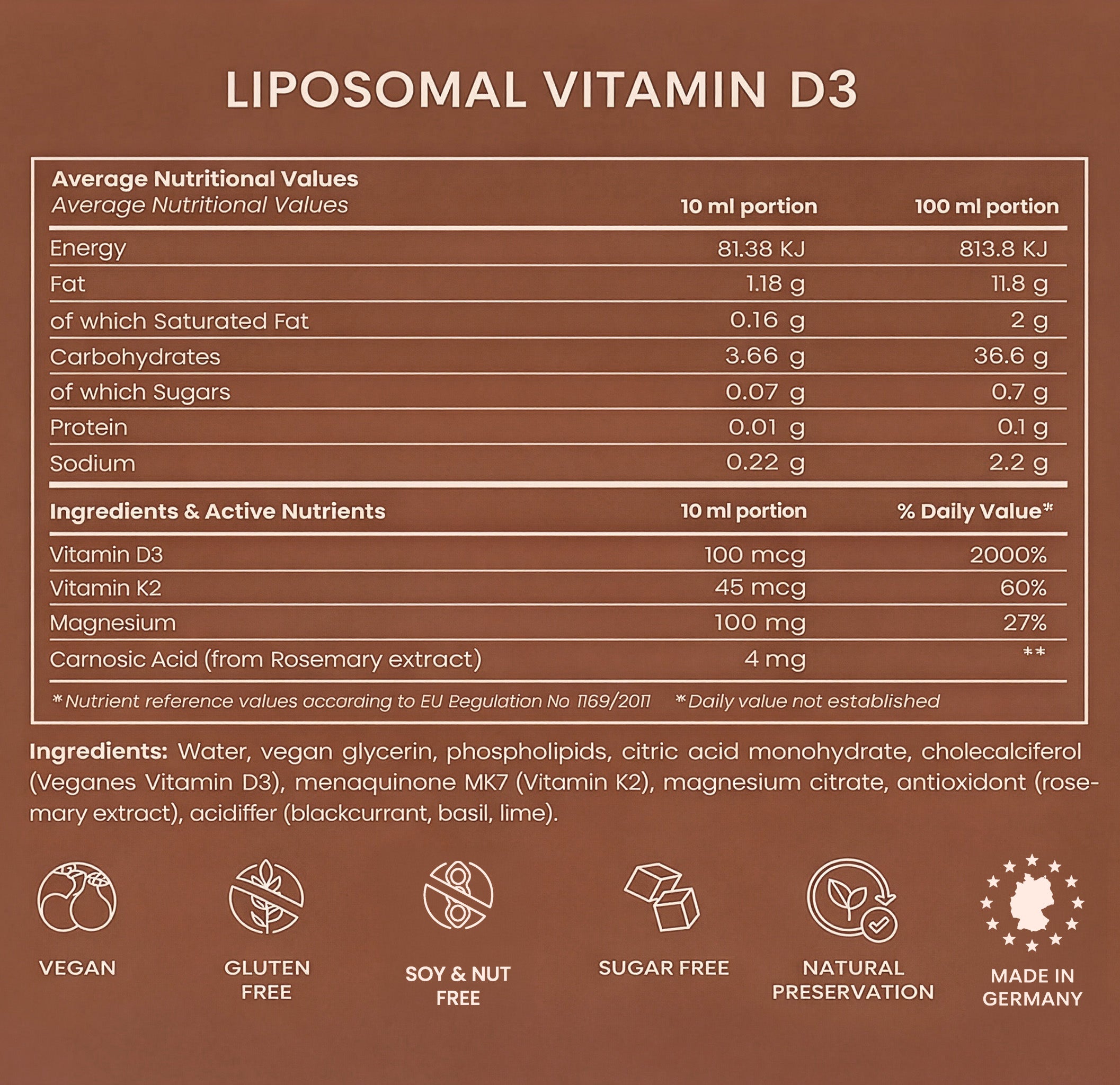 Energy &amp; Immunity Liposomal Vitamin D3 with Magnesium and K2