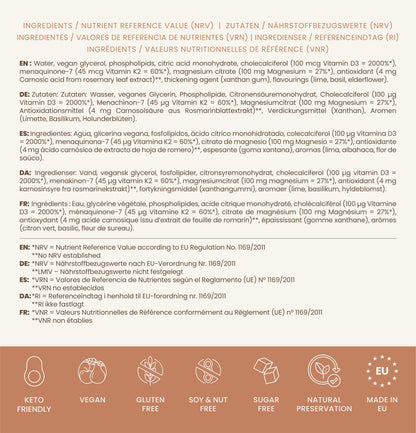 Liposomalt Vitamin D3 med Magnesium og K2